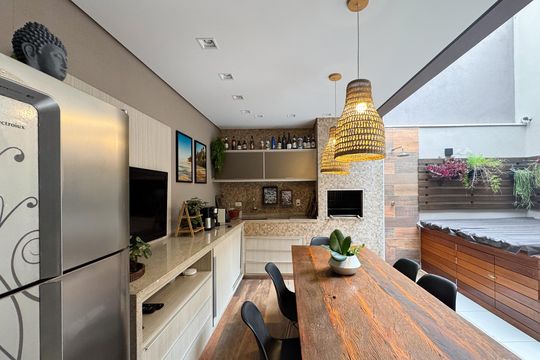 Espaço gourmet  de casa à venda com 3 quartos, 200m² em Vila Jordanopolis, São Bernardo do Campo