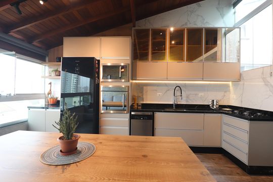 Cozinha Gourmet de apartamento à venda com 3 quartos, 90m² em Jardim Bela Vista, Santo André