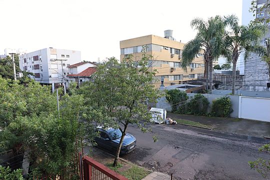 Vista da Sala de apartamento à venda com 1 quarto, 48m² em São João, Porto Alegre