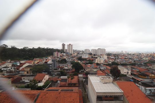 Varanda Sala de apartamento à venda com 3 quartos, 92m² em Parque Sao Vicente, Santo André