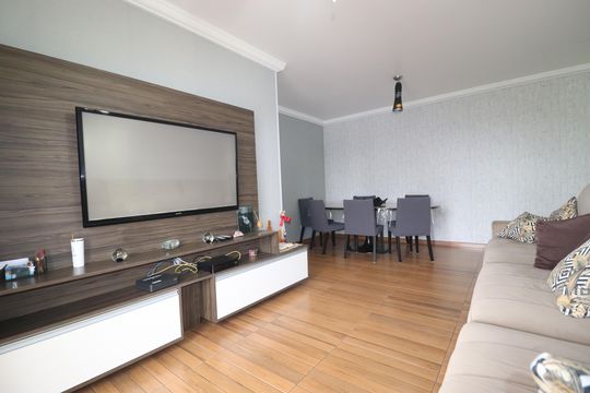 Sala de apartamento à venda com 3 quartos, 92m² em Parque Sao Vicente, Santo André