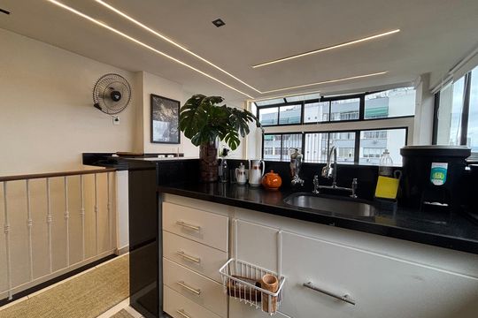 Cozinha de apartamento para alugar com 2 quartos, 100m² em Laranjeiras, Rio de Janeiro