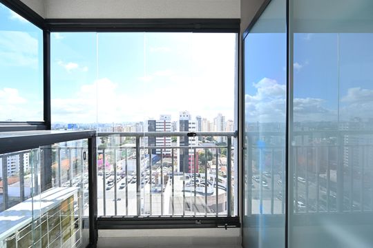 Varanda de apartamento à venda com 1 quarto, 33m² em Mirandópolis, São Paulo