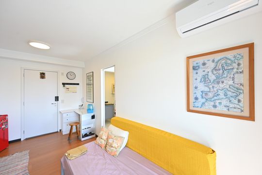 Sala de apartamento à venda com 1 quarto, 33m² em Mirandópolis, São Paulo