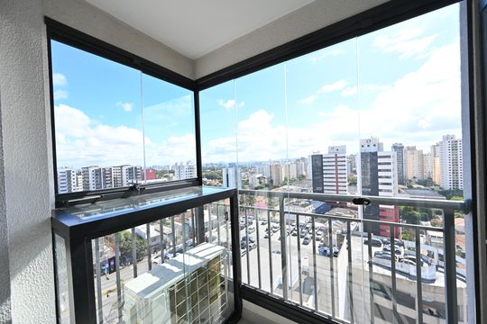 Varanda de apartamento à venda com 1 quarto, 33m² em Mirandópolis, São Paulo