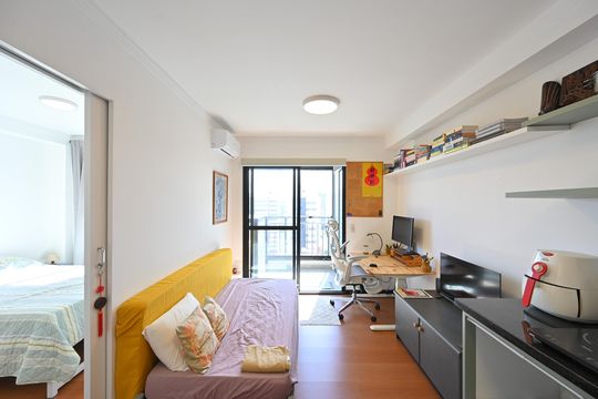 Sala de apartamento à venda com 1 quarto, 33m² em Mirandópolis, São Paulo
