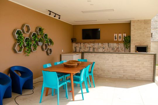 Área comum de apartamento para alugar com 3 quartos, 61m² em Fazenda Crimeia Caveiras, Goiânia