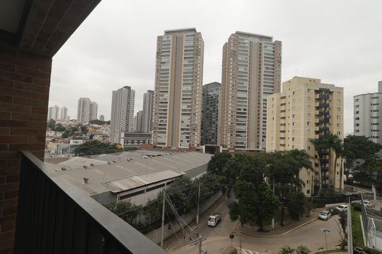 Varanda do Studio de apartamento à venda com 1 quarto, 24m² em Chácara Klabin, São Paulo