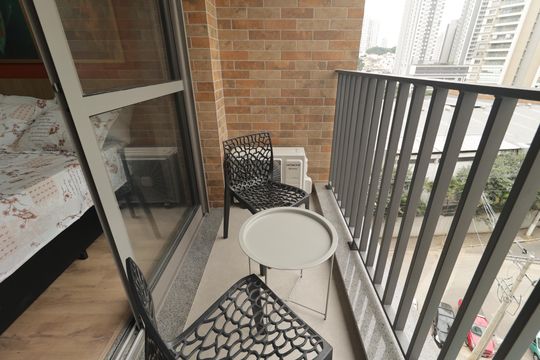 Varanda do Studio de apartamento à venda com 1 quarto, 24m² em Chácara Klabin, São Paulo