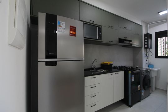 Cozinha de apartamento à venda com 2 quartos, 64m² em Barra Olímpica, Rio de Janeiro