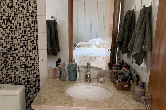Banheiro de apartamento para alugar com 3 quartos, 104m² em Jardim Goiás, Goiânia