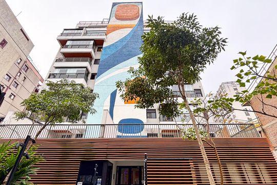 fachada do predio de apartamento à venda com 1 quarto, 40m² em Jardim das Bandeiras, São Paulo