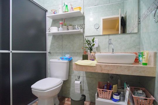 Banheiro da Suíte de casa à venda com 1 quarto, 70m² em Campestre, São Leopoldo