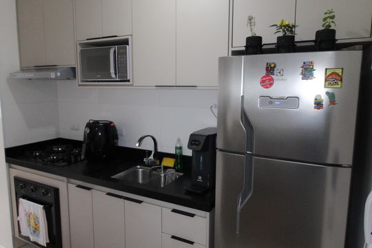Cozinha de apartamento para alugar com 2 quartos, 54m² em Vila Maria, São José dos Campos