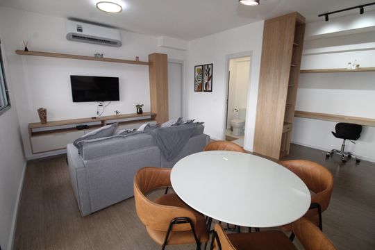 Sala de apartamento para alugar com 1 quarto, 56m² em Jardim Esplanada, São José dos Campos