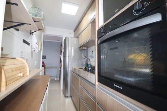 Cozinha de apartamento à venda com 3 quartos, 60m² em Parque Erasmo Assunção, Santo André