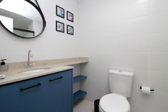 Banheiro de kitnet/studio à venda com 1 quarto, 24m² em Tatuapé, São Paulo