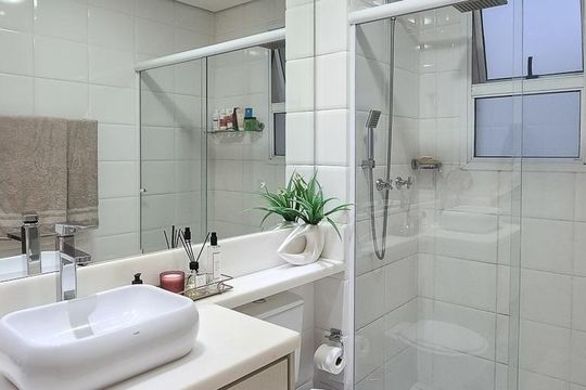 Banheiro da Suíte 1 de apartamento à venda com 3 quartos, 198m² em Planalto, São Bernardo do Campo