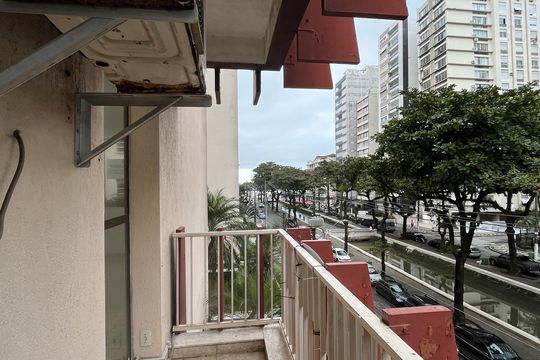 Varanda da Sala de apartamento para alugar com 3 quartos, 189m² em Boqueirão, Santos