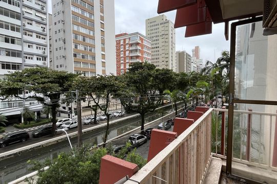 Varanda da Sala de apartamento para alugar com 3 quartos, 189m² em Boqueirão, Santos