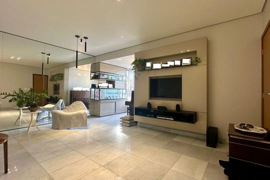 Sala  de apartamento à venda com 3 quartos, 100m² em Alto Barroca, Belo Horizonte