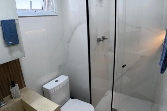 Banheiro de apartamento à venda com 2 quartos, 87m² em Jardim Caboré, São Paulo