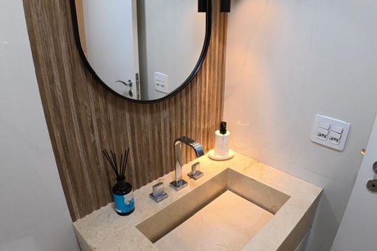 Banheiro de apartamento à venda com 2 quartos, 87m² em Jardim Caboré, São Paulo