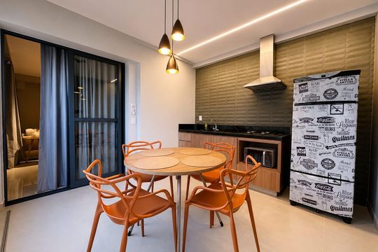 Cozinha de apartamento para alugar com 1 quarto, 51m² em Setor Bueno, Goiânia
