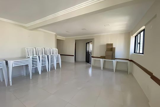 Salão de apartamento para alugar com 1 quarto, 57m² em Ponta da Praia, Santos