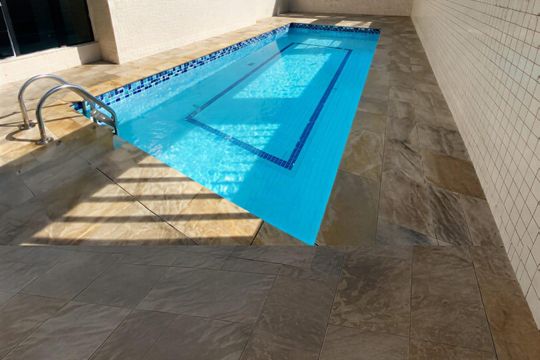 Piscina de apartamento para alugar com 1 quarto, 57m² em Ponta da Praia, Santos