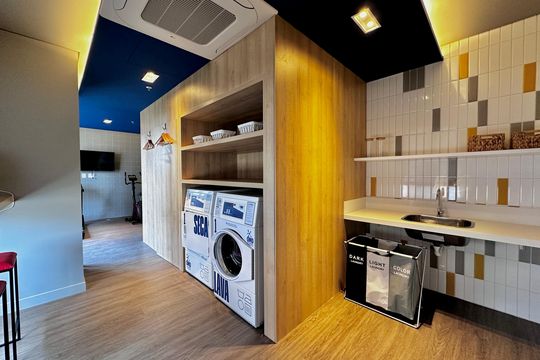 Lavanderia  de kitnet/studio para alugar com 1 quarto, 25m² em Brooklin, São Paulo