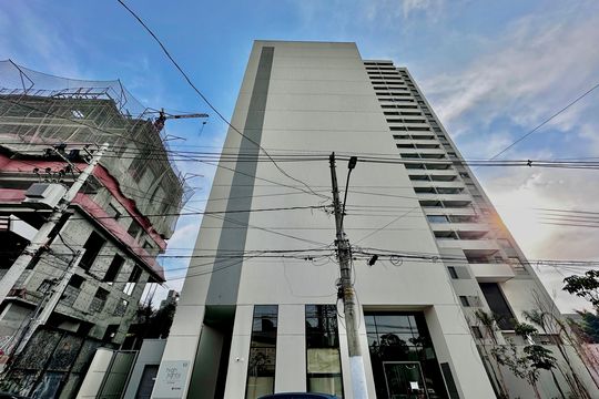 Fachada  de kitnet/studio para alugar com 1 quarto, 25m² em Brooklin, São Paulo