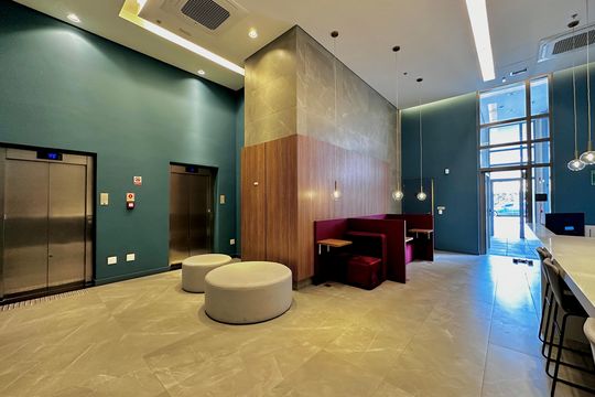 Hall Social Bloco  de kitnet/studio para alugar com 1 quarto, 25m² em Brooklin, São Paulo