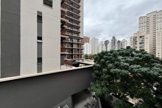 Vista  de kitnet/studio para alugar com 1 quarto, 25m² em Brooklin, São Paulo