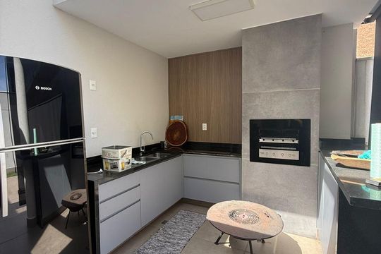 Cozinha de casa de condomínio à venda com 3 quartos, 200m² em Residencial Tambore III, Santana de Parnaíba