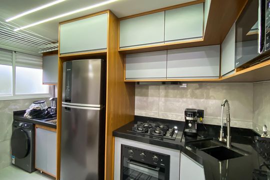 Cozinha  de apartamento à venda com 2 quartos, 47m² em Jardim Sao Francisco (zona Leste), São Paulo