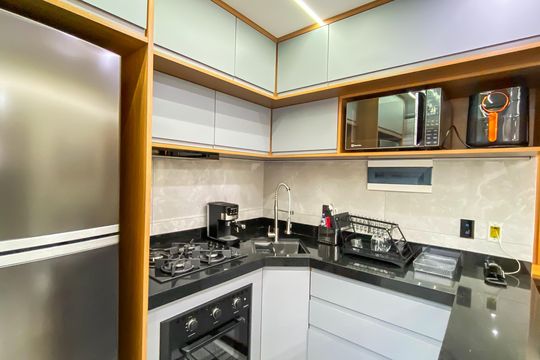 Cozinha  de apartamento à venda com 2 quartos, 47m² em Jardim Sao Francisco (zona Leste), São Paulo
