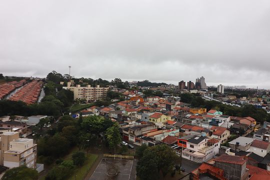 Sala Vista  de apartamento à venda com 2 quartos, 54m² em Vila Santa Angelina, São Bernardo do Campo