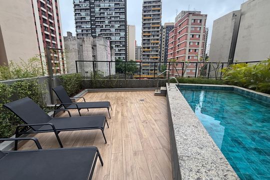 Área comum - Piscina de apartamento para alugar com 2 quartos, 45m² em Bela Vista, São Paulo