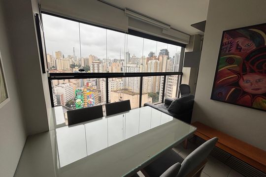 Sala de Jantar de apartamento para alugar com 2 quartos, 45m² em Bela Vista, São Paulo