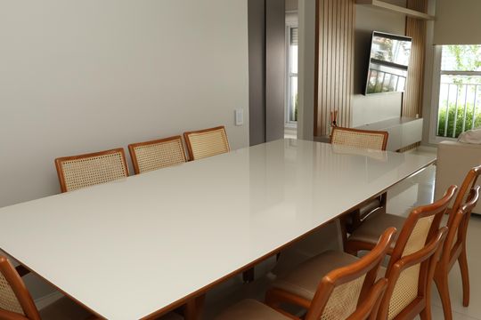 Sala de Jantar de apartamento à venda com 3 quartos, 100m² em Setor Marista, Goiânia