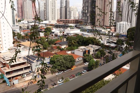Vista da Sala de apartamento à venda com 3 quartos, 100m² em Setor Marista, Goiânia