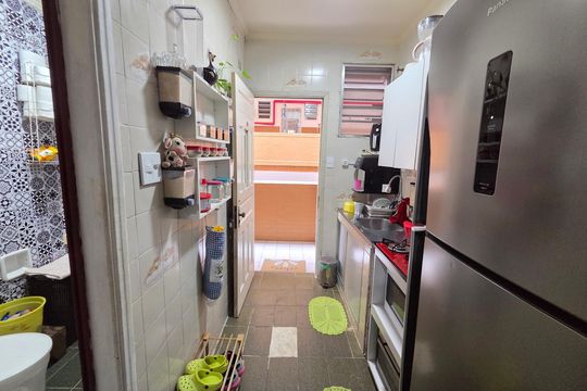 Cozinha de kitnet/studio para alugar com 1 quarto, 33m² em Jardim Imperador, Praia Grande