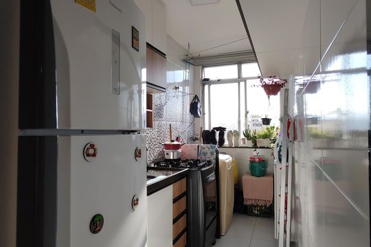 Cozinha - Armários de apartamento à venda com 2 quartos, 46m² em Taquara, Rio de Janeiro