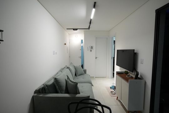 Sala de apartamento à venda com 2 quartos, 70m² em Jardim Bela Vista, Santo André