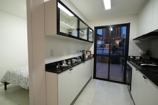Cozinha de apartamento à venda com 2 quartos, 70m² em Jardim Bela Vista, Santo André