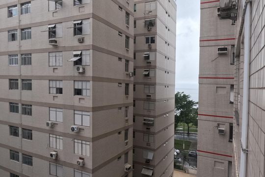 Vista da Área de Serviço de apartamento para alugar com 1 quarto, 47m² em Embaré, Santos