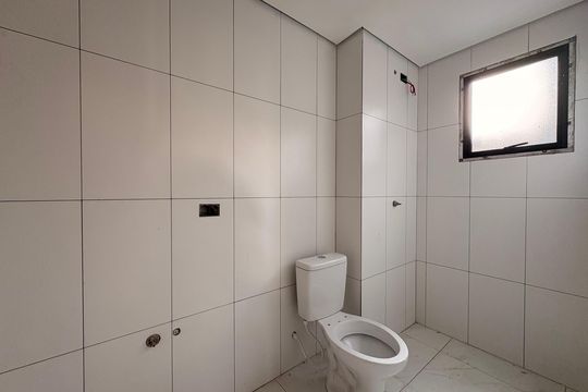 Banheiro da Suíte  de apartamento à venda com 2 quartos, 105m² em Vila Guiomar, Santo André