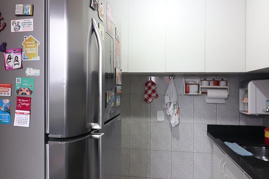 Cozinha e Área de Serviço de apartamento à venda com 2 quartos, 48m² em Jardim Santo Ignacio, São Bernardo do Campo