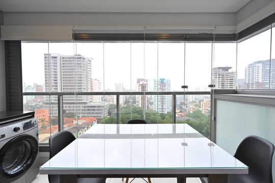 Varanda de apartamento à venda com 1 quarto, 43m² em Vila Clementino, São Paulo